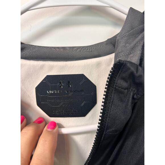 Under Armour 1/2 Zip Pullover Unstoppable Gore Hooded Windstopper Jacket Medium - Picture 12 of 15